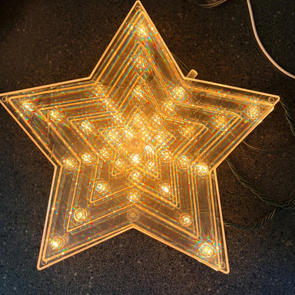 40 Lights Laser Star Tree Top 8 Function Multi Speed Prismatic Christmas Decor